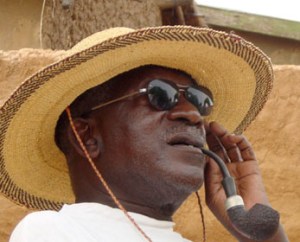 Sembene Ousmane on set for Moolaadé