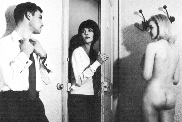 Anna Karina (centre) as Nana in one of the brothel scenes.