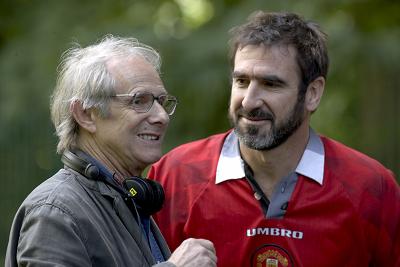 KenEric Ken Loach and Eric Cantona working on 'Looking for Eric'