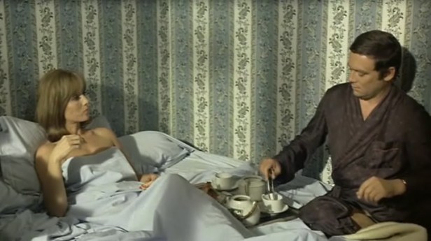 Helene (Stéphane Audran) and her lover, Paul (Maurice Ronet)