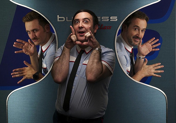 The stewards mime to 'I'm Excited'