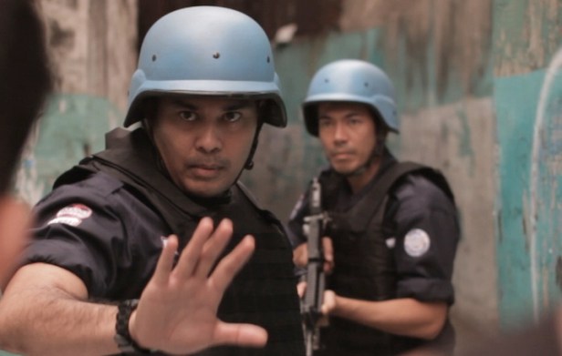 Oscar (in the background) works as back-up for 