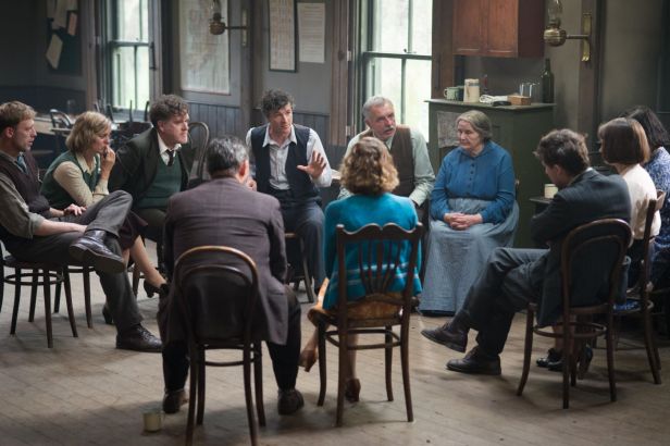 A typical Loach-Laverty scene – the community who run and use the hall discuss their plans for collective action.