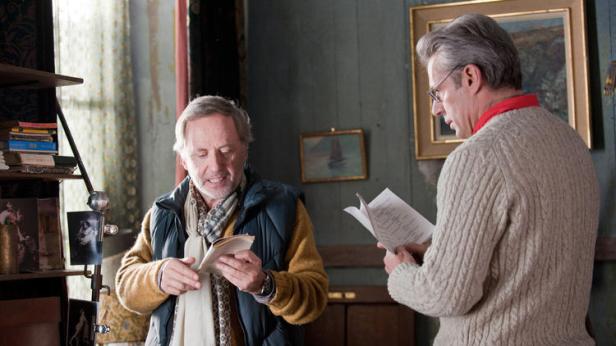 Serge (Fabrice Luchini, left) and Gauthier (Lambert Wilson) rehearse