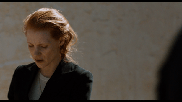 Screen acting and 'less is more' control:  Chastain in 'Zero Dark Thirty' (2012)