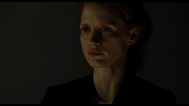 Chastain as Maya - swallowing back her responses.
