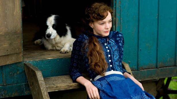 Carey Mulligan as Bathsheba  with Gabriel Oak's dog