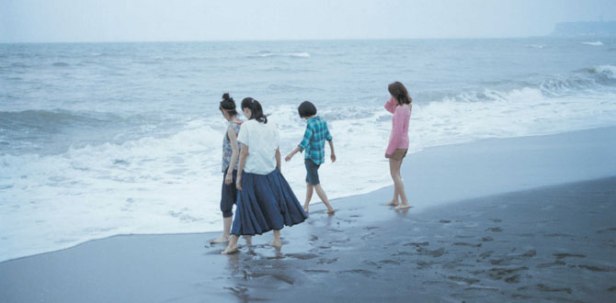 An early beach scene in the film