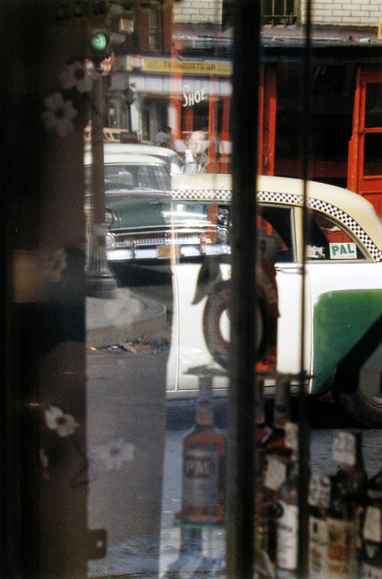 An interesting example of Saul Leiter's work with the different planes of colourframed and reflected through windows and doors (from: http://www.nytimes.com/2013/11/28/arts/saul-leiter-photographer-with-a-palette-for-new-york-dies-at-89.html?_r=0)