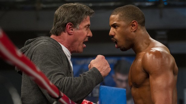 Sylevester Stallone as Rocky Balboa and Michael B. Jordan as Adonis Creed discuss strategy and tactics in the ring!