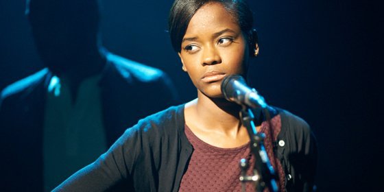 Jamie (Letitia Wright) performing as a music student
