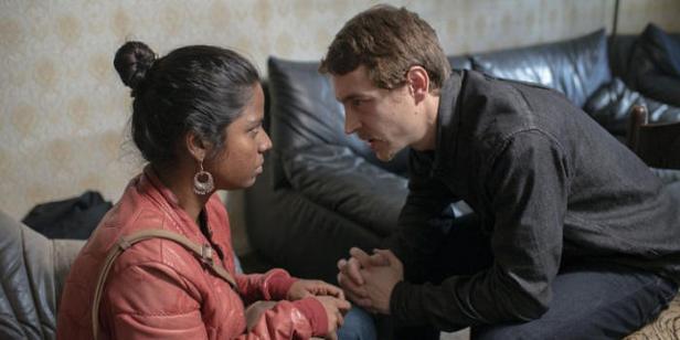 Yalini with Brahim (Vincent Rottiers) the son of her employer.