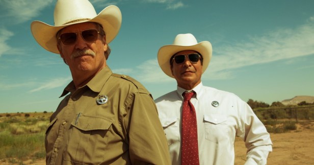 Jeff Bridges (left) and Gil Birmingham as the Texas Rangers