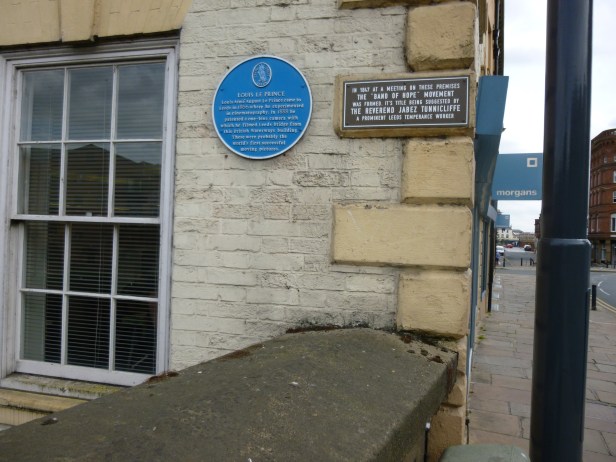 The plaque on Leeds Bridge